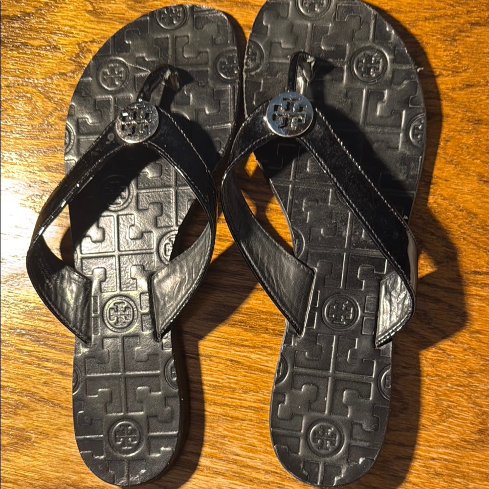 Tory Burch Black Geometric Sandals